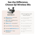 DJI Mic 3 (1 TX + 1 RX) Wireless Video Microphones DJI