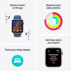 Apple Watch SE 40mm - Midnight Aluminum Case with Black Sports Band - Pristine Refurbished