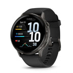Garmin Venu 4 41mm GPS Smartwatch - Slate with Black, Lunar Gold with Bone, Silver with Periwinkle silicone band