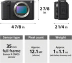 Sony ZV-E1 Mirrorless Camera Body (ILCZV-E1) – Black Sony