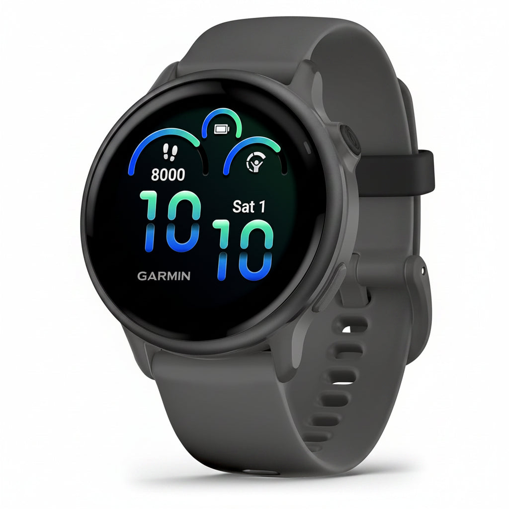 Garmin vivoactive 6 GPS Smartwatch with AMOLED Display, Fitness, Sleep Tracking, Bluetooth Calling - Green, Black, Bone, Pink, Grey - Pristine - Refurbished
