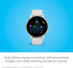 Garmin Vivoactive 5 Smartwatch – Ivory with Cream Gold Bezel Garmin