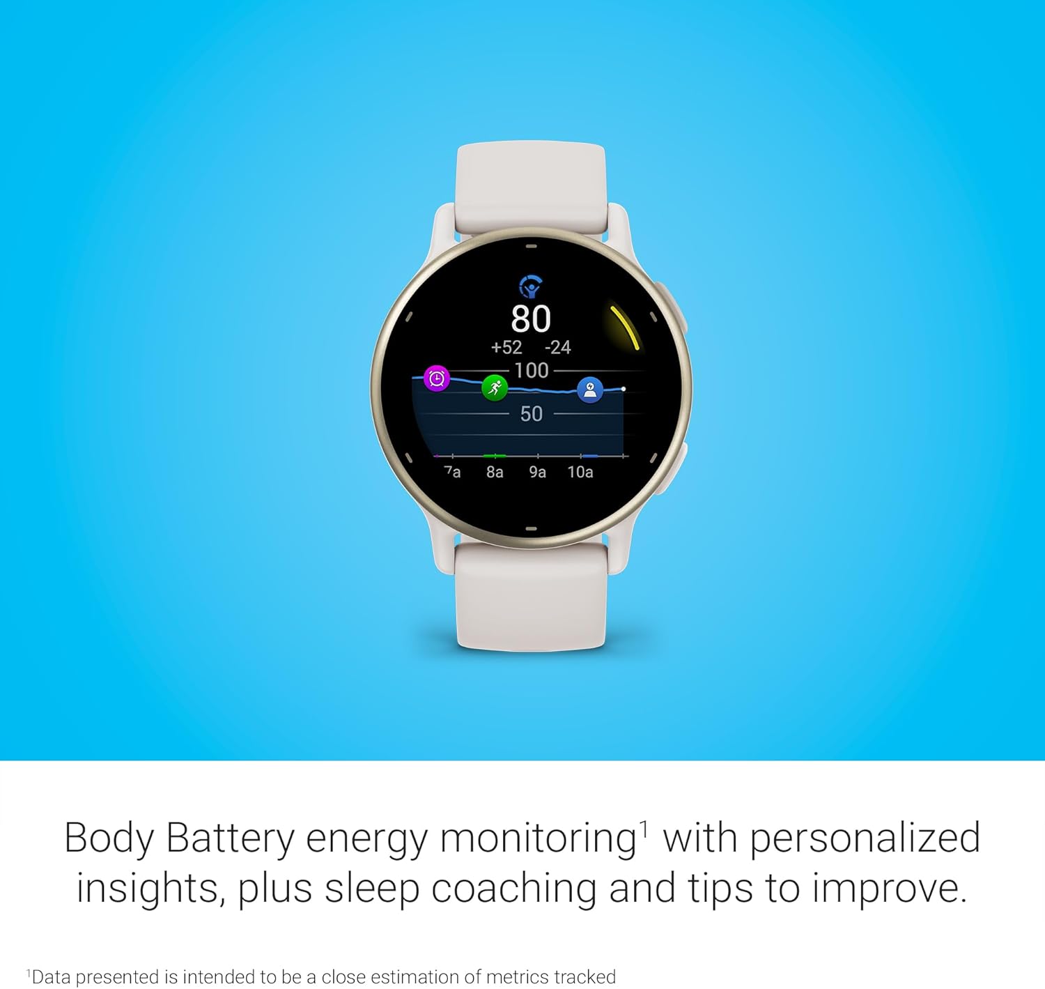 Garmin Vivoactive 5 Smartwatch – Ivory with Cream Gold Bezel Garmin