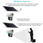 8MP 4K Wireless Solar Camera - 4G SIM & WiFi Outdoor Dual Lens IP Security Camera - PIR Motion Detection - V380 Pro