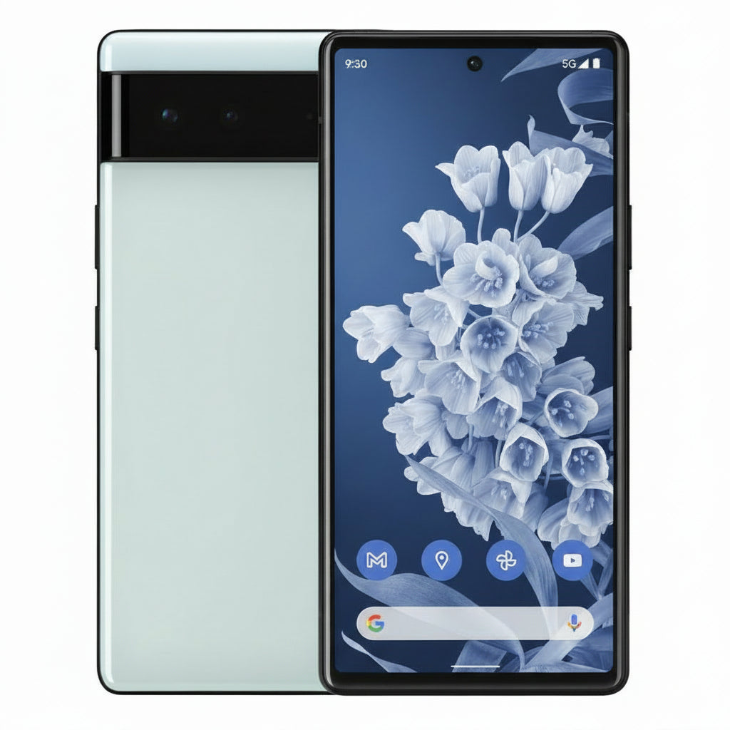 Google Pixel 6 - 128GB,256GB - Stormy Black, Sorta Seafoam, and Kinda Coral - Acceptable - Refurbished (Copy) Google