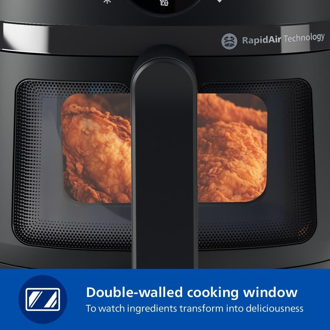 Philips 2000 Series Air Fryer 6.2L – 1700W, RapidAir Tech, Digital Touchscreen Black - (AU Version) - Pristine - Refurbished