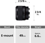 Sony E 50mm F1.8 OSS (SEL50F18/B) (Black) SONY