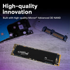 Crucial P3 1TB PCIe 3.0 NVMe M.2 2280 Internal SSD