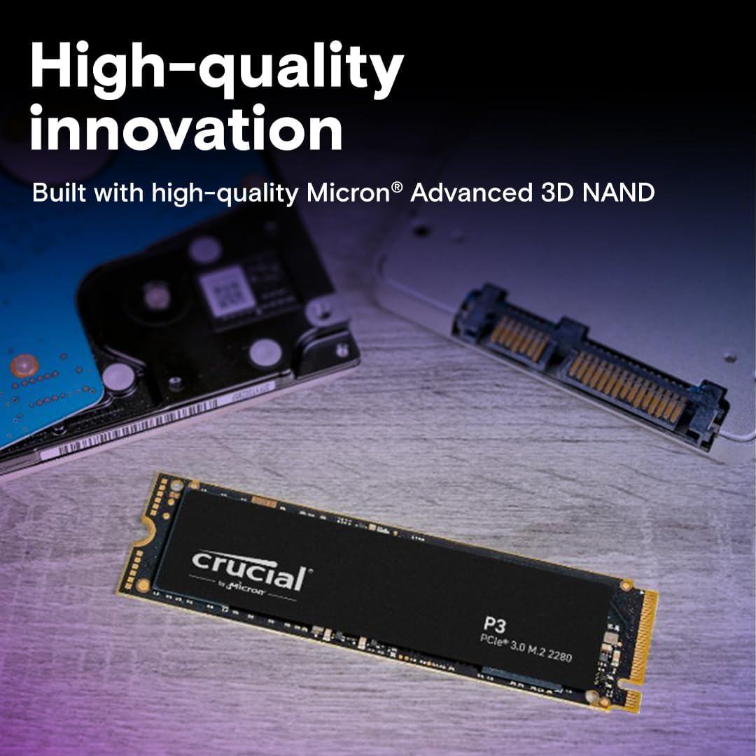 Crucial P3 1TB PCIe 3.0 NVMe M.2 2280 Internal SSD