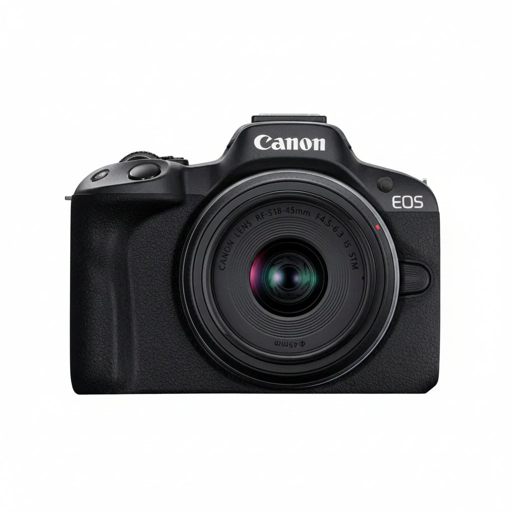Canon EOS R50 Mirrorless Camera Kit with RF-S 18-45mm & RF-S 55-210mm Lenses Black – 24.2MP 4K Creator Camera
