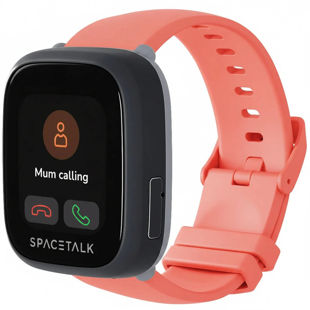 SPACETALK Adventurer 4G Smartwatch for Kids - GPS Tracker, SOS, Parental Controls - Coral - Excellent - Refurbished SPACETALK