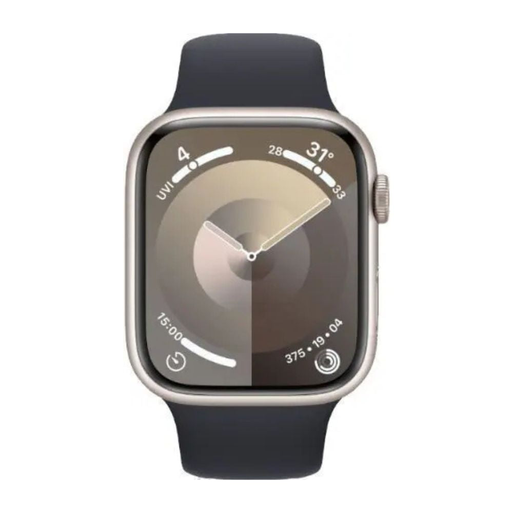 Apple Watch Series 9 41mm, 45mm GPS + Cellular Aluminium Case - Starlight, Silver, Midnight, Red, Pink, Graphite, Gold with Generic Band Smartwatch apple