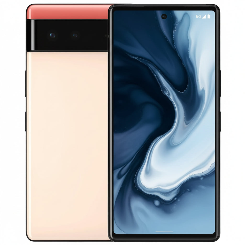 Google Pixel 6 - 128GB,256GB - Stormy Black, Sorta Seafoam, and Kinda Coral - Acceptable - Refurbished (Copy) Google