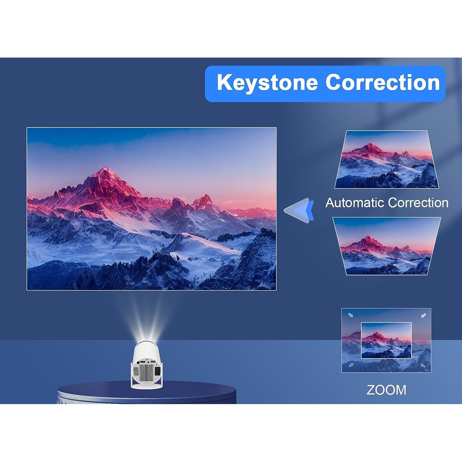 Magcubic HY300 Portable 4K Decoding Projector - WiFi6, Android 11, Bluetooth 5.0 - Ultra-Sharp Imaging, Smart Connectivity, Superior Audio ( Box Damage ) Magcubic