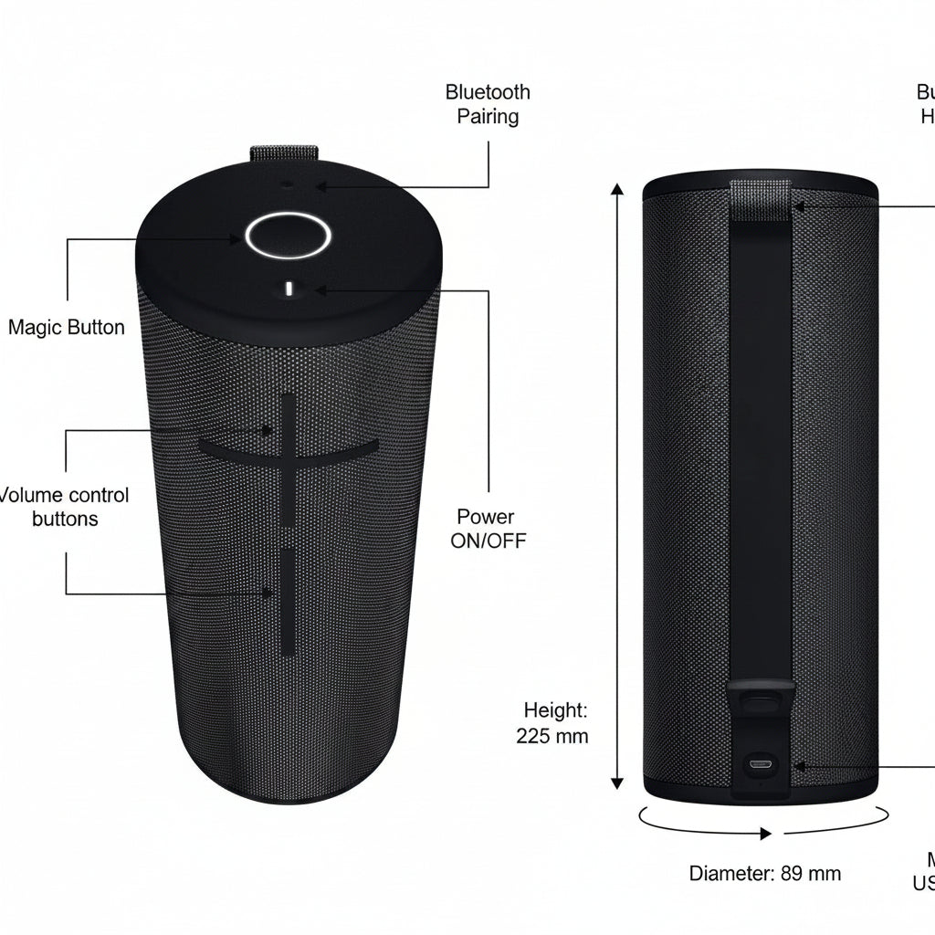 Ultimate Ears Megaboom 3 Portable Bluetooth Speaker - Black -  Pristine - Refurbished (Copy) Ultimate Ears