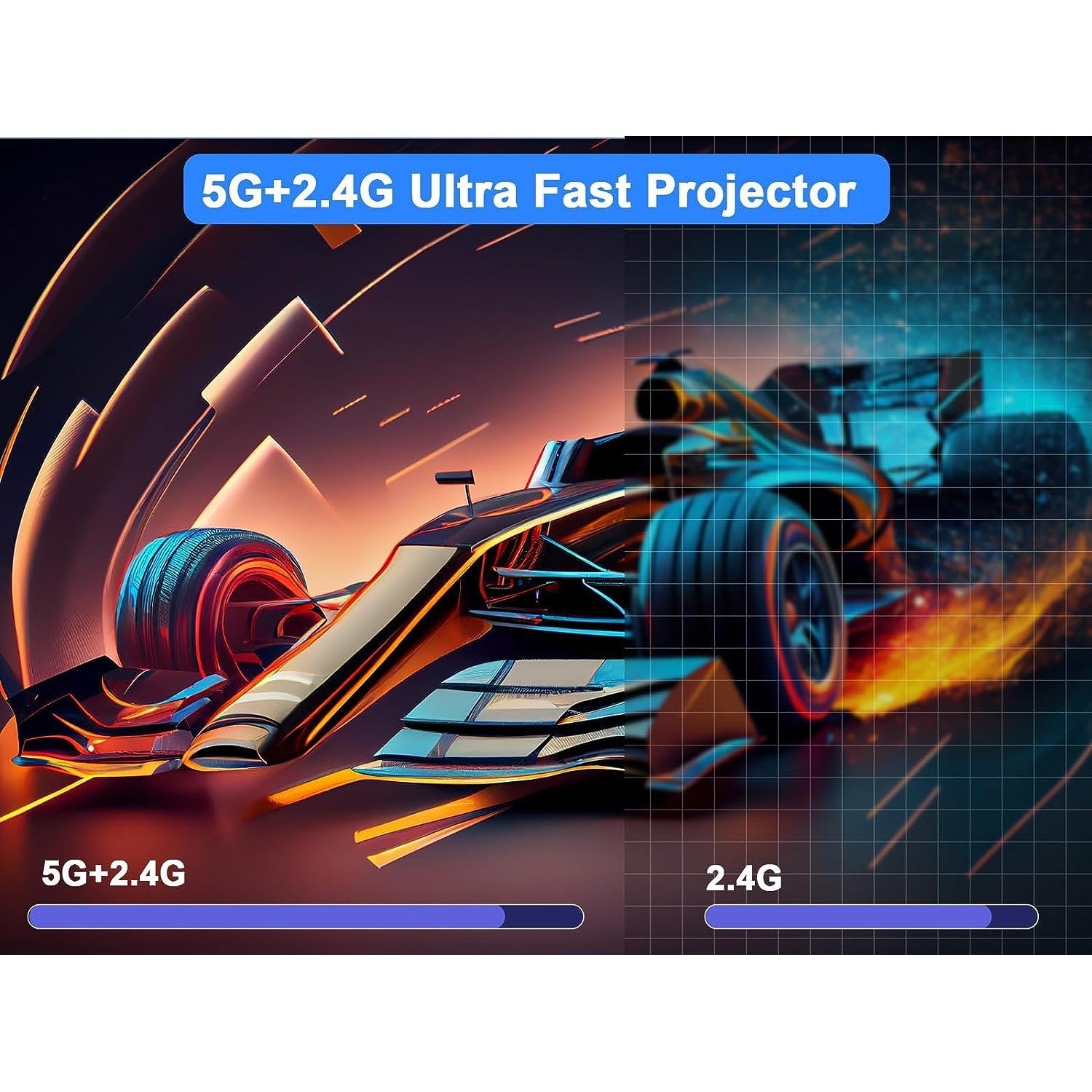 Magcubic HY300 Portable 4K Decoding Projector - WiFi6, Android 11, Bluetooth 5.0 - Ultra-Sharp Imaging, Smart Connectivity, Superior Audio ( Box Damage ) Magcubic