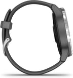 Garmin Vivoactive 4 GPS Fitness Smartwatch, Silver with Grey Band - Open Never Used Garmin