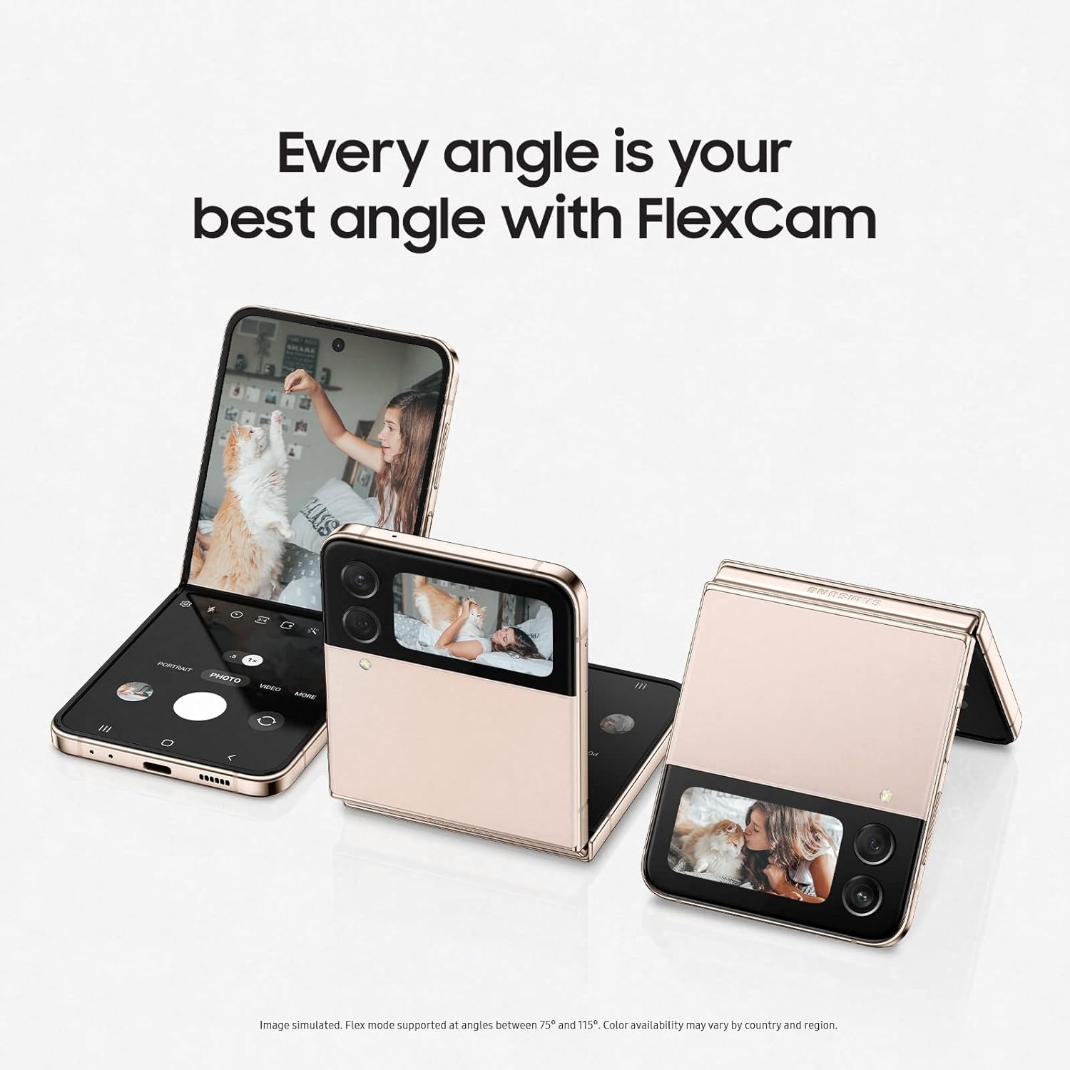 Samsung Galaxy SM-F721B Z Flip 4 5G 512GB Pink Gold AU Version - Refurbished