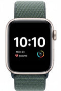 Apple Watch SE (2nd Gen) 40mm Starlight Aluminum with Light Green Sport Loop With 100% Battery - Pristine - Refurbished Apple