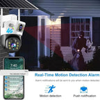 4G SIM Solar Security Camera 8MP 4K Outdoor CCTV IP Camera - Night Vision - PIR Motion Detection - Two-Way Audio - Solar Panel - Dust & Water Resistant