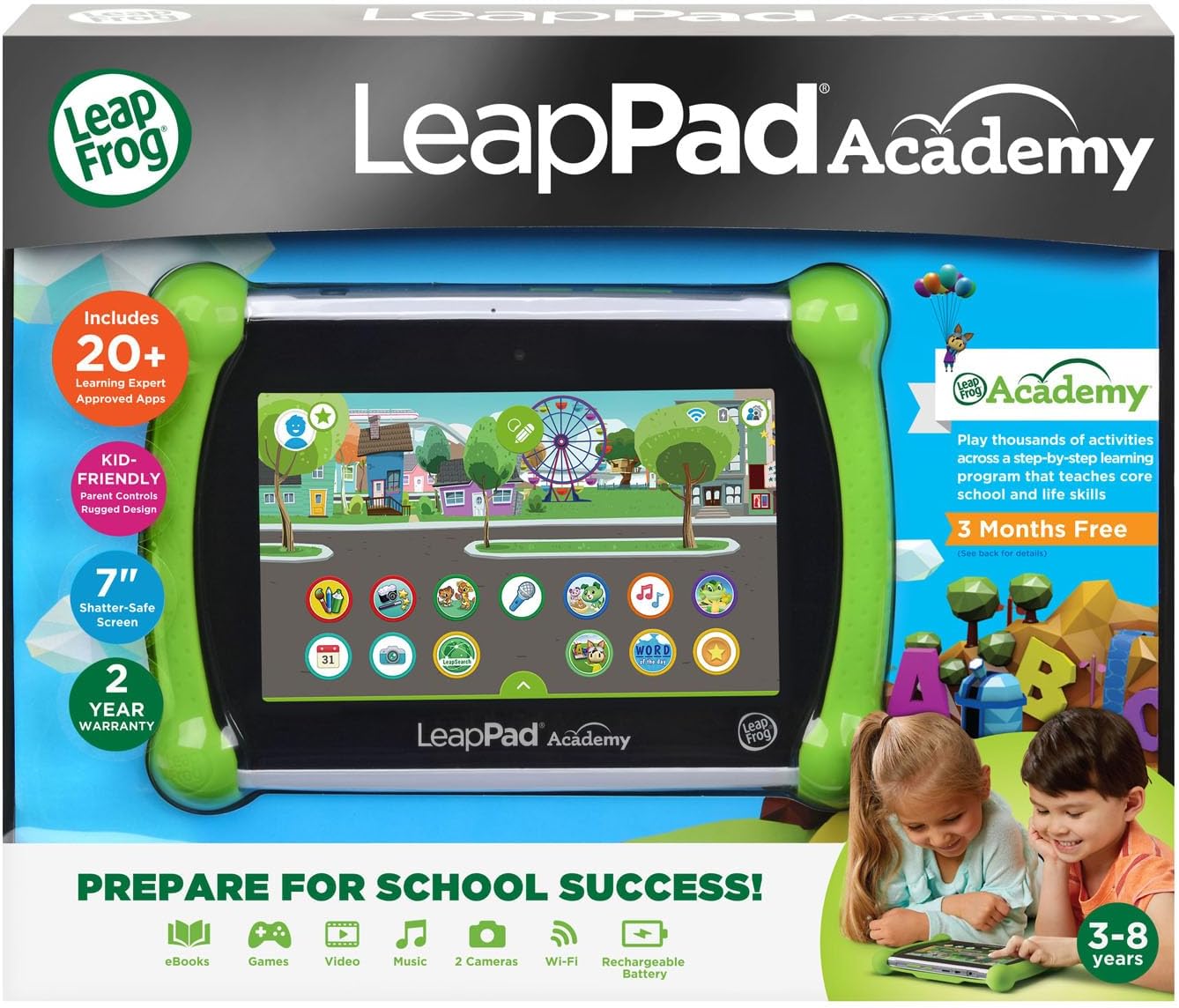 LeapFrog LeapPad Academy Kids’ Learning Tablet – Green LeapPad