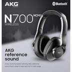 Samsung AKG - N700NCM2 Wireless Noise Cancelling On-Ear Headphones - Black - Pristine - Refurbished SAMSUNG