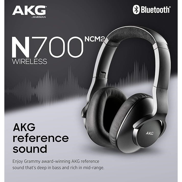 Samsung AKG - N700NCM2 Wireless Noise Cancelling On-Ear Headphones - Black - Pristine - Refurbished SAMSUNG