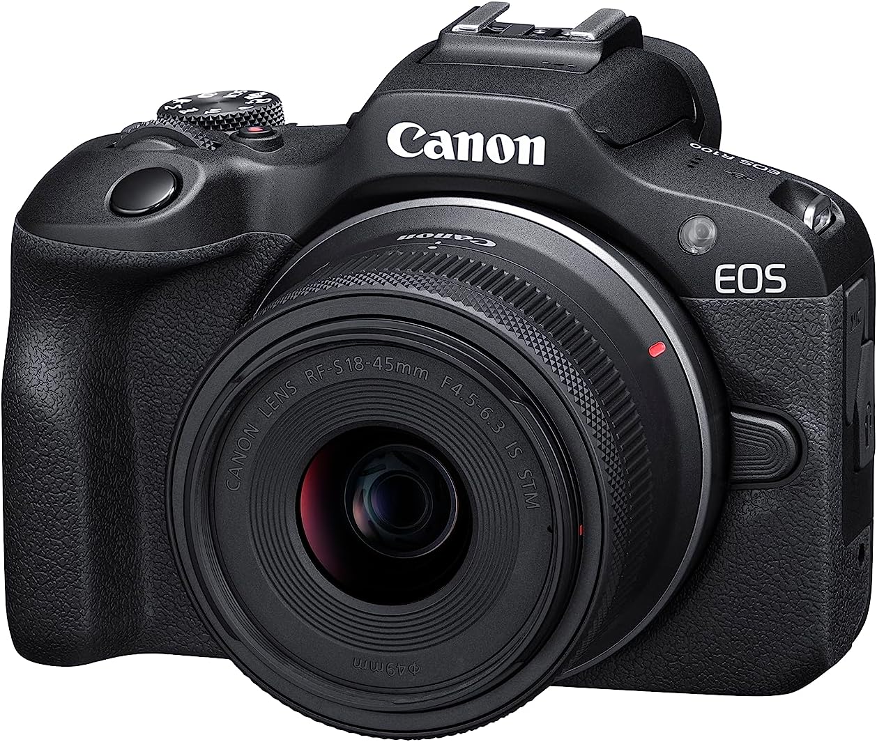 Canon EOS R100 Mirrorless Camera Kit with RF-S 18-45mm Lens – 24.1MP APS-C – Compact & Lightweight (Black) canon