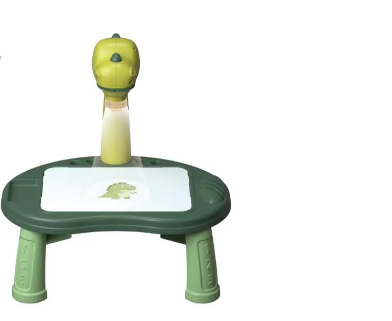 Kids Educational LED Projector Table Toy - Tyrannosaurus Drawing Board Easel - Green (Dinosaur) Tristar Online
