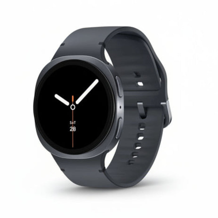 Samsung Galaxy Watch 8 40mm Black submerged in shallow water to illustrate 5 ATM and IP68 water resistance.