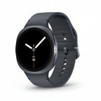 Samsung Galaxy Watch 8 40mm Black submerged in shallow water to illustrate 5 ATM and IP68 water resistance.