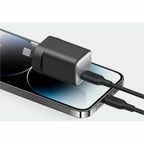 Black Anker Nano 3 power adapter angled view