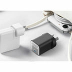 Anker 511 Nano 3 black adapter on flat background