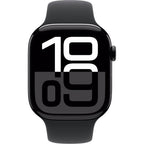Refurbished Apple Watch Series 10 front view with Rose Gold finish and sport band