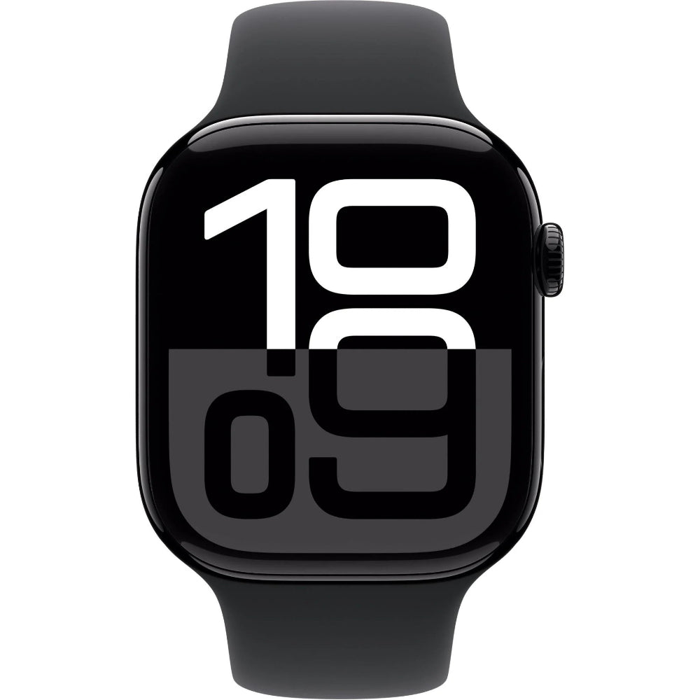 Refurbished Apple Watch Series 10 front view with Rose Gold finish and sport band