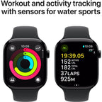 Side view of Apple Watch Series 10, display and digital crown visible