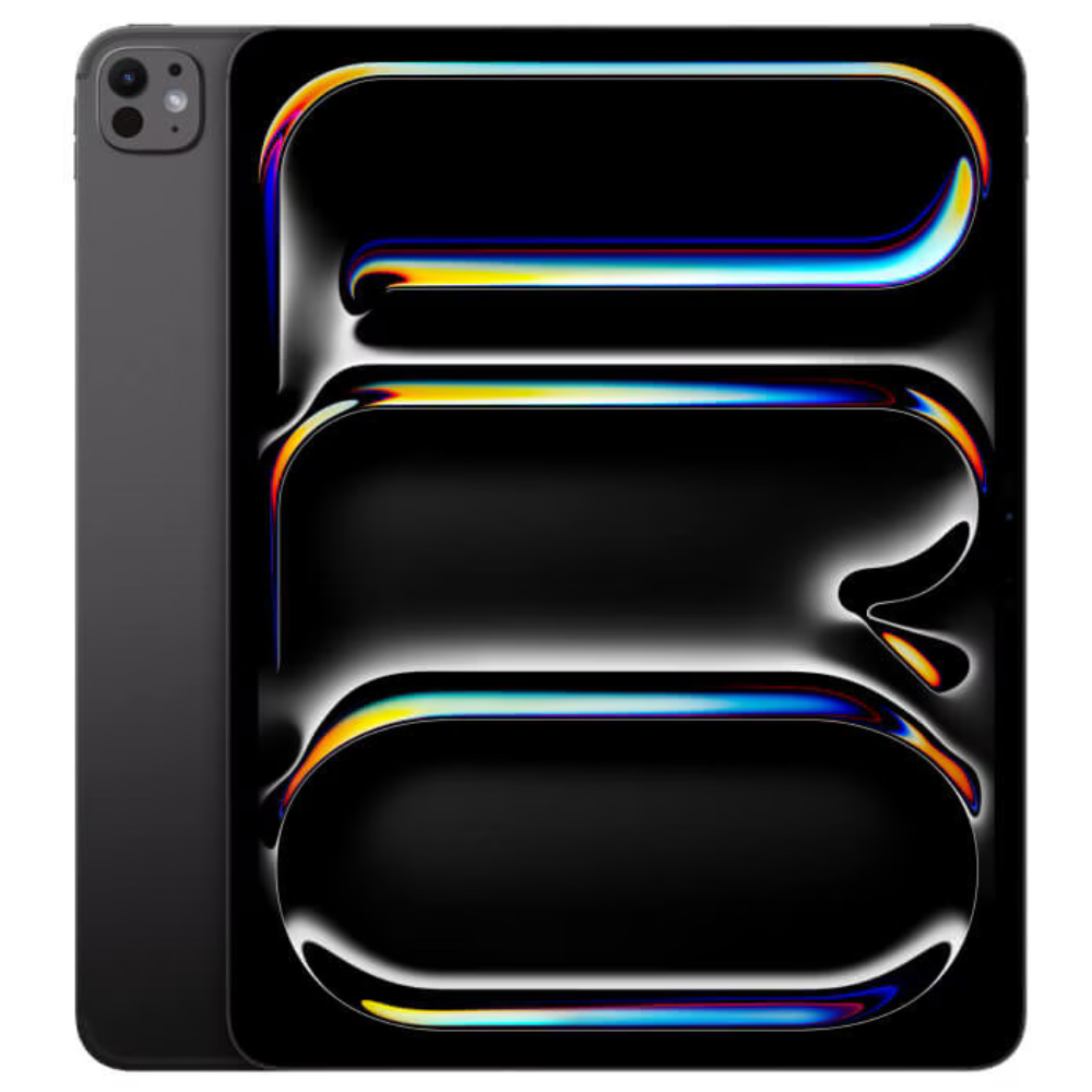 Refurbished unlocked Space Black iPad Pro 13-inch 256 GB — front view, no screen glare