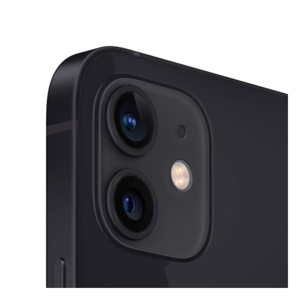 Refurbished iPhone 12 128 GB – full device on plain background, display off, scratch-free body