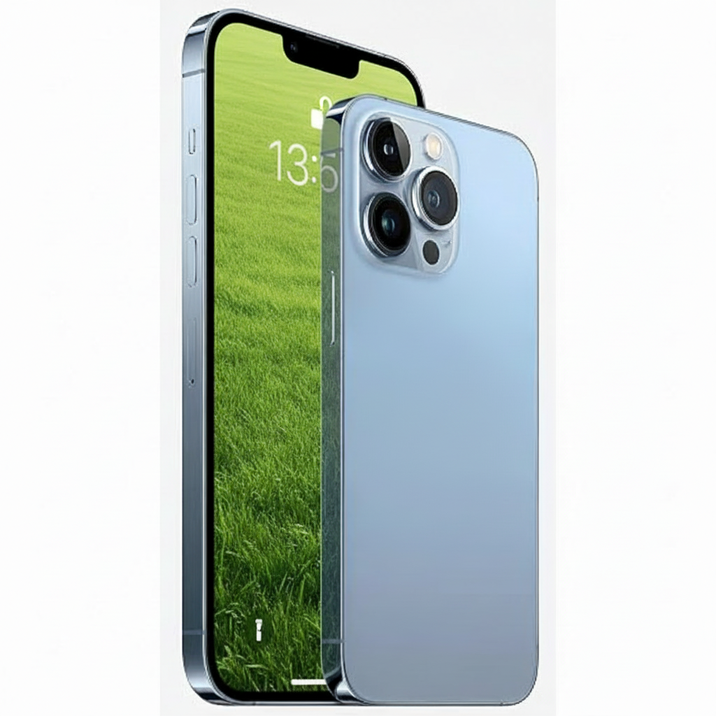 Certified refurbished Blue iPhone 13 Pro Max 128GB – clean body with camera visible