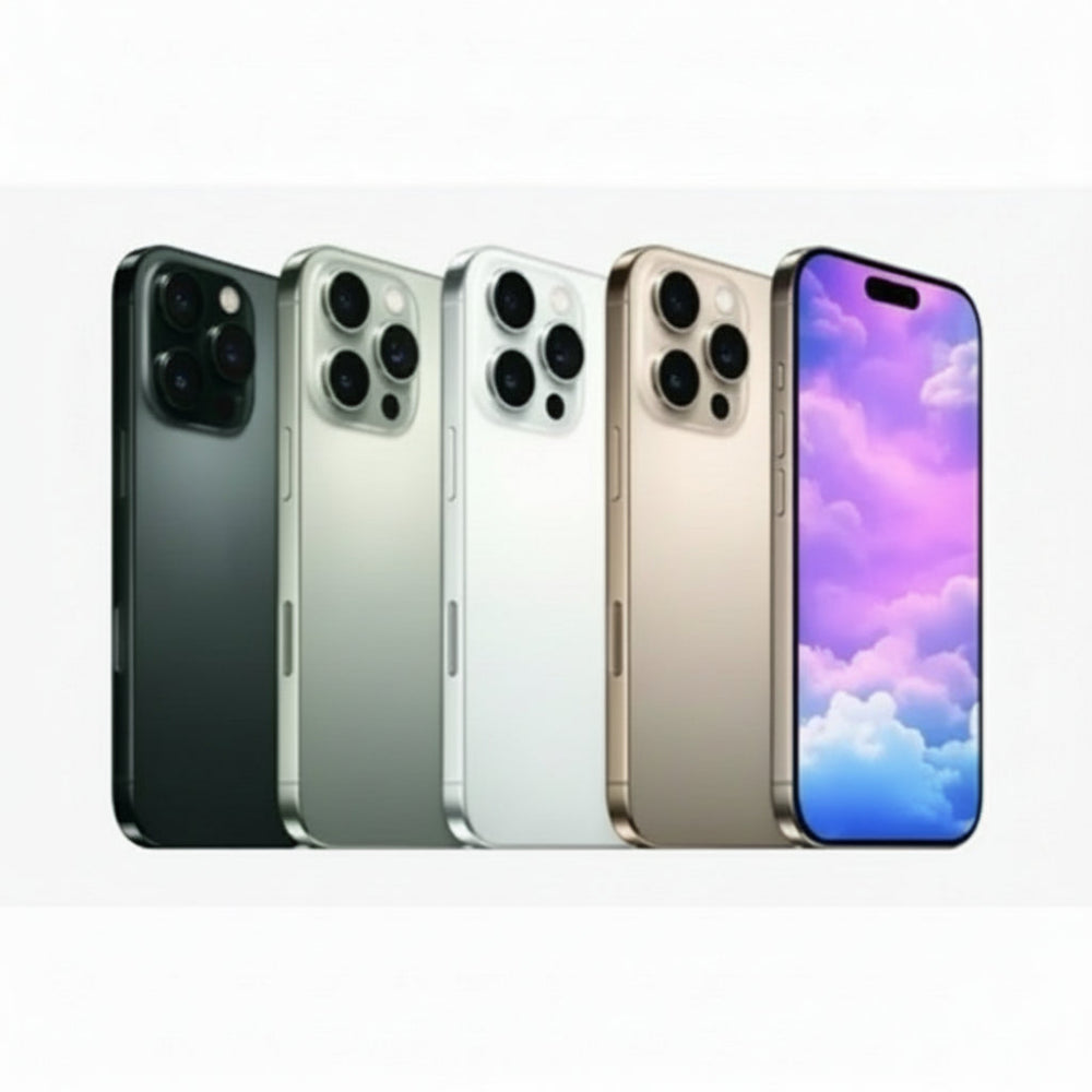 Refurbished iPhone 16 Pro Max Desert Titanium – camera array visible