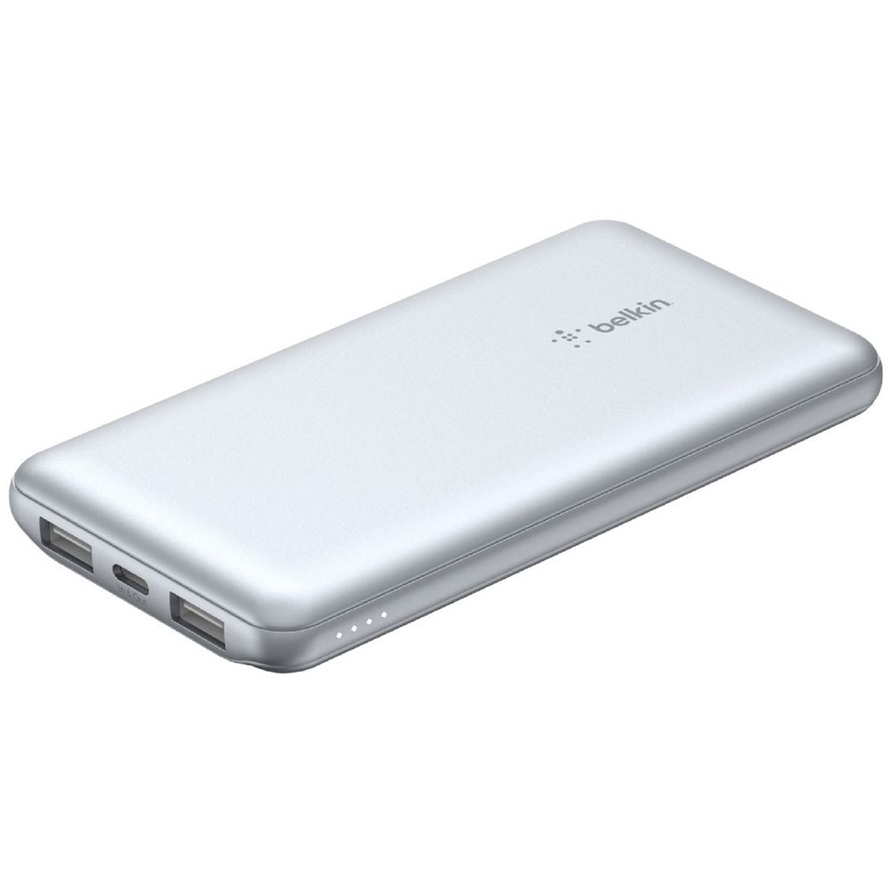 Belkin BoostCharge 10,000mAh Power Bank - USB-C 15W, Dual USB-A - Light Blue