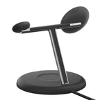 Belkin 3-in-1 Qi2 wireless charging stand in black