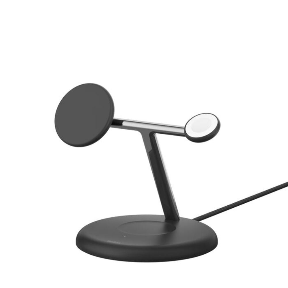 Belkin black Boost Charge Pro charger from side angle