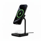 SPROUT Qi2 Magnetic 2-in-1 Wireless Charger - Black- Fast Charging Stand for iPhone & AirPods - Excellent - Refurbished