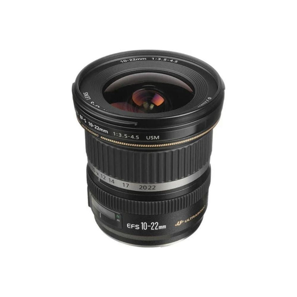 Canon 10-22mm lens with barrel details