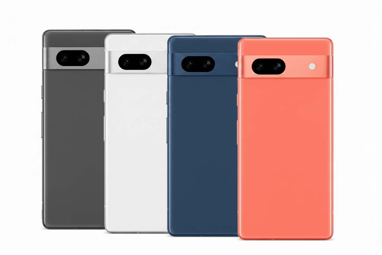 Google Pixel 7a Smartphone - 128GB - Charcoal, Snow, Sea, and Coral - Acceptable - Refurbished Google
