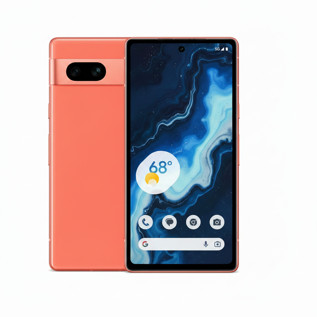 Google Pixel 7a Smartphone - 128GB - Charcoal, Snow, Sea, and Coral - Acceptable - Refurbished Google