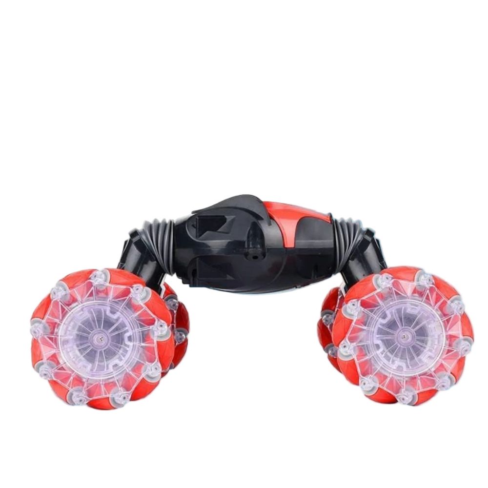 RC car displayed at angle with bright lighting and rugged body