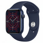 Apple Watch Series 6 44mm Blue Aluminium Case Denim Sport Band GPS Smartwatch with 100% battery - Pristine - Refurbished