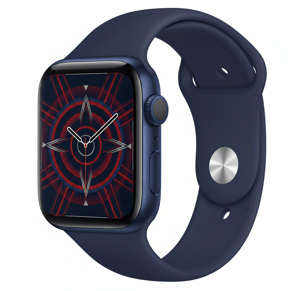 Apple Watch Series 6 44mm Blue Aluminium Case Denim Sport Band GPS Smartwatch (Copy) Apple
